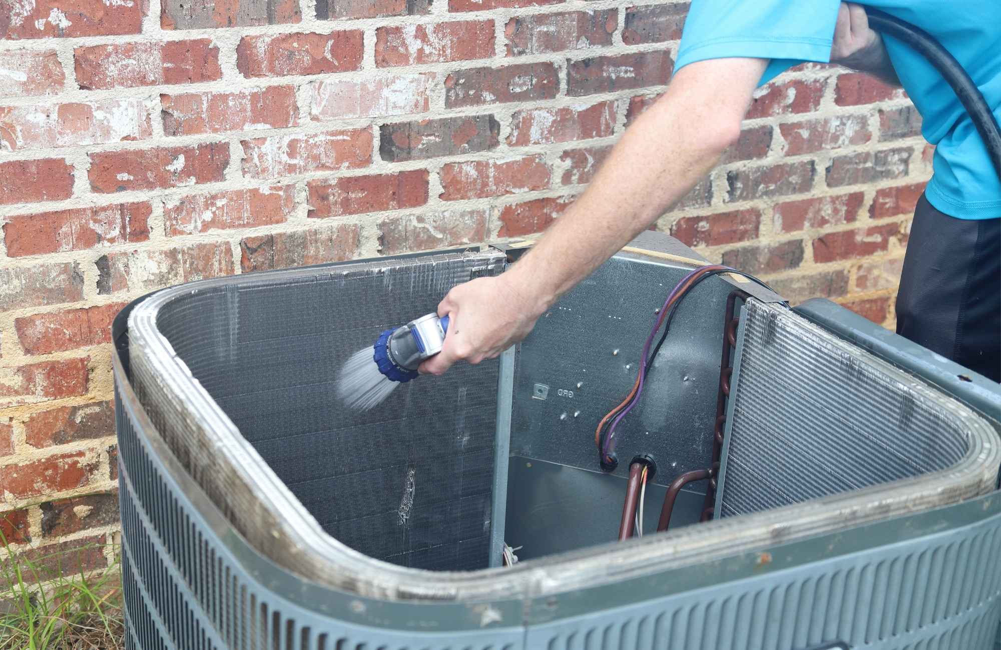 how to clean ac condenser coils